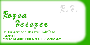 rozsa heiszer business card